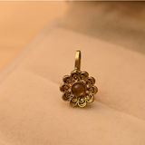 Floral Fashion Nose Pin – Antique Gold Toned